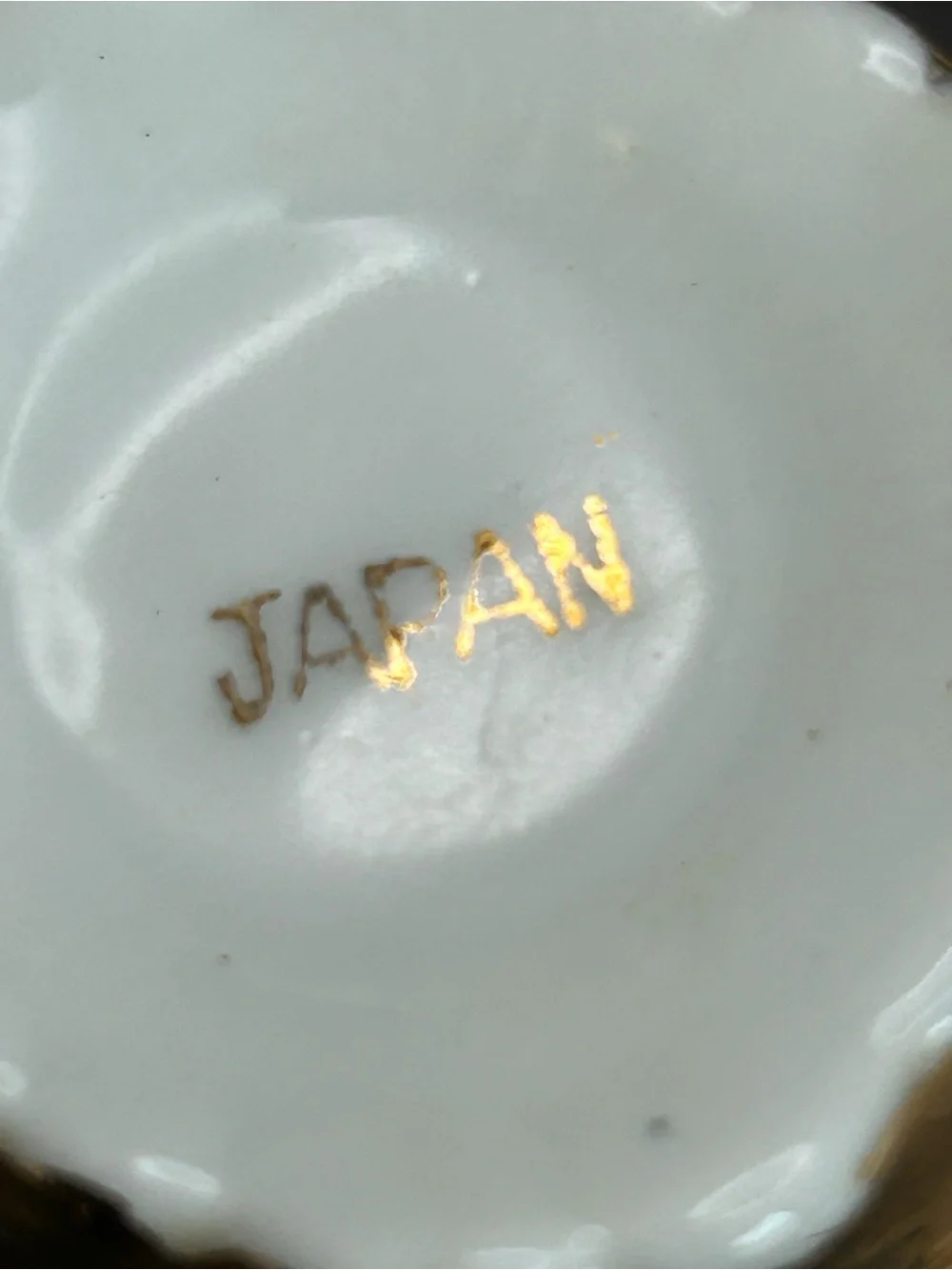 Vintage Golden Courting Colonial Couple Cup and Saucer